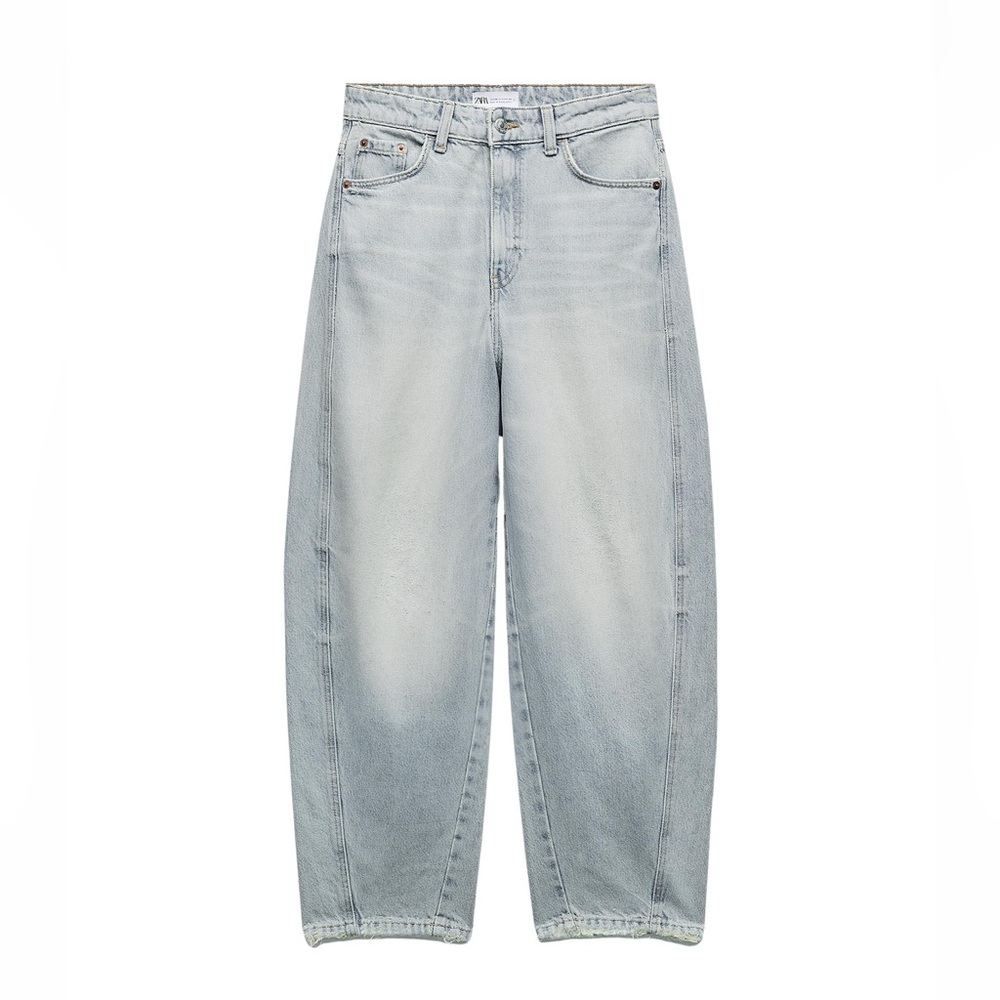 Zara TRF Mid-Rise Tapered jeans